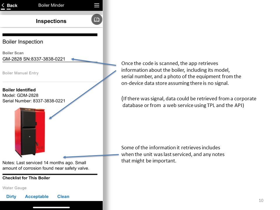 Auto population information on an app