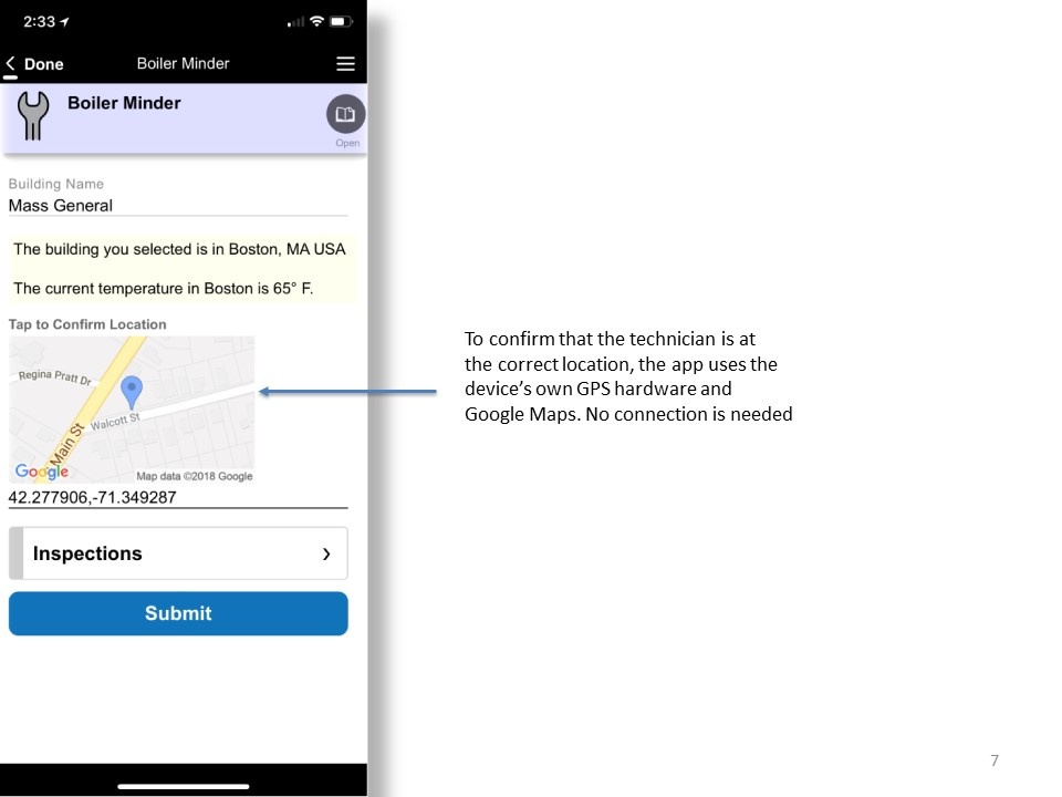 GPS capability on mobile form app