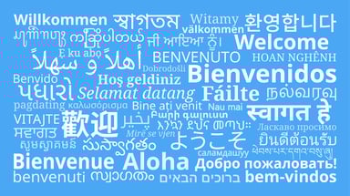 Welcome mixed fonts