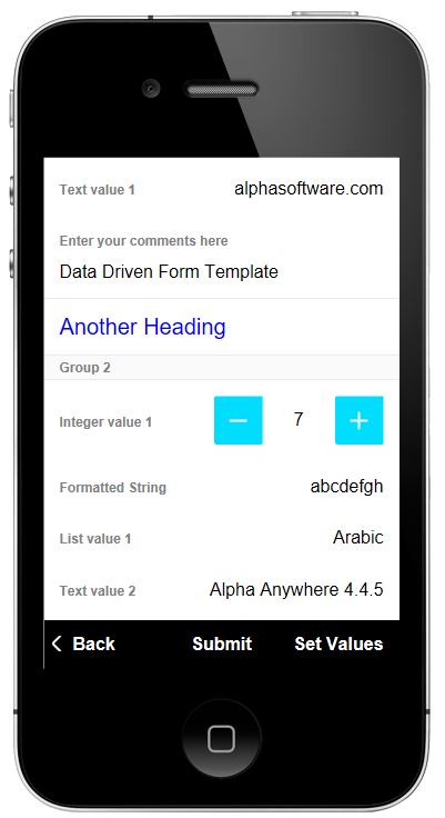 dataDrivenForm